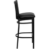 image:imageFlash Furniture HERCULES Series Black School House Back Metal Restaurant Barstool  Black Vinyl Seat Pack of 1black