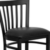 image:imageFlash Furniture HERCULES Series Black School House Back Metal Restaurant Barstool  Black Vinyl Seat Pack of 1black