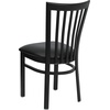image:imageFlash Furniture HERCULES Series Black School House Back Metal Restaurant Chair  Black Vinyl SeatBlack