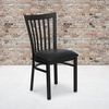 image:imageFlash Furniture HERCULES Series Black School House Back Metal Restaurant Chair  Black Vinyl SeatBlack