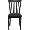 image:imageFlash Furniture HERCULES Series Black School House Back Metal Restaurant Chair  Black Vinyl SeatBlack