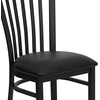 image:imageFlash Furniture HERCULES Series Black School House Back Metal Restaurant Chair  Black Vinyl SeatBlack Vinyl SeatBlack Metal Frame