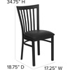 image:imageFlash Furniture HERCULES Series Black School House Back Metal Restaurant Chair  Black Vinyl SeatBlack Vinyl SeatBlack Metal Frame