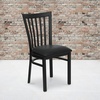image:imageFlash Furniture HERCULES Series Black School House Back Metal Restaurant Chair  Black Vinyl SeatBlack Vinyl SeatBlack Metal Frame