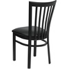 image:imageFlash Furniture HERCULES Series Black School House Back Metal Restaurant Chair  Black Vinyl SeatBlack Vinyl SeatBlack Metal Frame