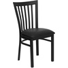image:imageFlash Furniture HERCULES Series Black School House Back Metal Restaurant Chair  Black Vinyl SeatBlack Vinyl SeatBlack Metal Frame