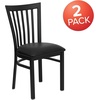 image:imageFlash Furniture HERCULES Series Black School House Back Metal Restaurant Chair  Black Vinyl SeatBlack Vinyl SeatBlack Metal Frame