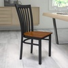 image:imageFlash Furniture HERCULES Series Black School House Back Metal Restaurant Chair  Black Vinyl SeatBlackCherry