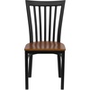 image:imageFlash Furniture HERCULES Series Black School House Back Metal Restaurant Chair  Black Vinyl SeatBlackCherry