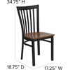 image:imageFlash Furniture HERCULES Series Black School House Back Metal Restaurant Chair  Black Vinyl SeatBlackCherry
