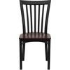 image:imageFlash Furniture HERCULES Series Black School House Back Metal Restaurant Chair  Black Vinyl SeatBlackMahogany