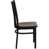 image:imageFlash Furniture HERCULES Series Black School House Back Metal Restaurant Chair  Black Vinyl SeatBlackMahogany