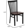image:imageFlash Furniture HERCULES Series Black School House Back Metal Restaurant Chair  Black Vinyl SeatBlackMahogany
