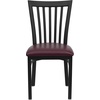image:imageFlash Furniture HERCULES Series Black School House Back Metal Restaurant Chair  Black Vinyl SeatBurgundy Vinyl SeatBlack Metal Frame