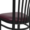 image:imageFlash Furniture HERCULES Series Black School House Back Metal Restaurant Chair  Black Vinyl SeatBurgundy Vinyl SeatBlack Metal Frame