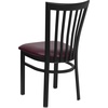 image:imageFlash Furniture HERCULES Series Black School House Back Metal Restaurant Chair  Black Vinyl SeatBurgundy Vinyl SeatBlack Metal Frame