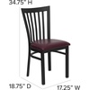 image:imageFlash Furniture HERCULES Series Black School House Back Metal Restaurant Chair  Black Vinyl SeatBurgundy Vinyl SeatBlack Metal Frame