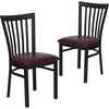 image:imageFlash Furniture HERCULES Series Black School House Back Metal Restaurant Chair  Black Vinyl SeatBurgundy Vinyl SeatBlack Metal Frame
