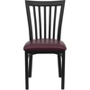 image:imageFlash Furniture HERCULES Series Black School House Back Metal Restaurant Chair  Black Vinyl SeatBurgundy Vinyl SeatBlack Metal Frame