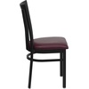 image:imageFlash Furniture HERCULES Series Black School House Back Metal Restaurant Chair  Black Vinyl SeatBurgundy Vinyl SeatBlack Metal Frame