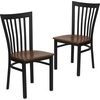 image:imageFlash Furniture HERCULES Series Black School House Back Metal Restaurant Chair  Black Vinyl SeatCherry Wood SeatBlack Metal Frame