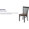 image:imageFlash Furniture HERCULES Series Black School House Back Metal Restaurant Chair  Black Vinyl SeatCherry Wood SeatBlack Metal Frame