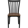 image:imageFlash Furniture HERCULES Series Black School House Back Metal Restaurant Chair  Black Vinyl SeatCherry Wood SeatBlack Metal Frame