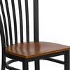 image:imageFlash Furniture HERCULES Series Black School House Back Metal Restaurant Chair  Black Vinyl SeatCherry Wood SeatBlack Metal Frame