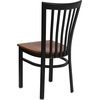image:imageFlash Furniture HERCULES Series Black School House Back Metal Restaurant Chair  Black Vinyl SeatCherry Wood SeatBlack Metal Frame
