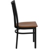 image:imageFlash Furniture HERCULES Series Black School House Back Metal Restaurant Chair  Black Vinyl SeatCherry Wood SeatBlack Metal Frame
