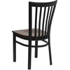image:imageFlash Furniture HERCULES Series Black School House Back Metal Restaurant Chair  Black Vinyl SeatMahogany Wood SeatBlack Metal Frame