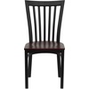 image:imageFlash Furniture HERCULES Series Black School House Back Metal Restaurant Chair  Black Vinyl SeatMahogany Wood SeatBlack Metal Frame