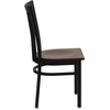 image:imageFlash Furniture HERCULES Series Black School House Back Metal Restaurant Chair  Black Vinyl SeatMahogany Wood SeatBlack Metal Frame