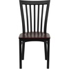 image:imageFlash Furniture HERCULES Series Black School House Back Metal Restaurant Chair  Black Vinyl SeatMahogany Wood SeatBlack Metal Frame