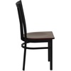 image:imageFlash Furniture HERCULES Series Black School House Back Metal Restaurant Chair  Black Vinyl SeatMahogany Wood SeatBlack Metal Frame