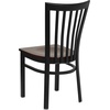 image:imageFlash Furniture HERCULES Series Black School House Back Metal Restaurant Chair  Black Vinyl SeatMahogany Wood SeatBlack Metal Frame
