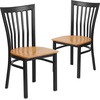 image:imageFlash Furniture HERCULES Series Black School House Back Metal Restaurant Chair  Black Vinyl SeatNatural Wood SeatBlack Metal Frame