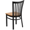 image:imageFlash Furniture HERCULES Series Black School House Back Metal Restaurant Chair  Black Vinyl SeatNatural Wood SeatBlack Metal Frame