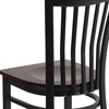 image:imageFlash Furniture HERCULES Series Black School House Back Metal Restaurant Chair  Black Vinyl SeatWalnut Wood SeatBlack Metal Frame