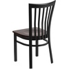 image:imageFlash Furniture HERCULES Series Black School House Back Metal Restaurant Chair  Black Vinyl SeatWalnut Wood SeatBlack Metal Frame