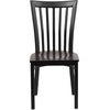 image:imageFlash Furniture HERCULES Series Black School House Back Metal Restaurant Chair  Black Vinyl SeatWalnut Wood SeatBlack Metal Frame
