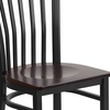 image:imageFlash Furniture HERCULES Series Black School House Back Metal Restaurant Chair  Black Vinyl SeatWalnut Wood SeatBlack Metal Frame