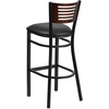 image:imageFlash Furniture HERCULES Series Black Slat Back Metal Restaurant Barstool  Walnut Wood Back amp Seat Pack of 1Walnut Wood BackBlack Vinyl SeatBlack Metal Frame