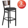 image:imageFlash Furniture HERCULES Series Black Slat Back Metal Restaurant Barstool  Walnut Wood Back amp Seat Pack of 1Walnut Wood BackBlack Vinyl SeatBlack Metal Frame