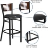 image:imageFlash Furniture HERCULES Series Black Slat Back Metal Restaurant Barstool  Walnut Wood Back amp Seat Pack of 1Walnut Wood BackBlack Vinyl SeatBlack Metal Frame