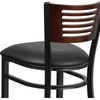 image:imageFlash Furniture HERCULES Series Black Slat Back Metal Restaurant Barstool  Walnut Wood Back amp Seat Pack of 1Walnut Wood BackBlack Vinyl SeatBlack Metal Frame