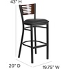 image:imageFlash Furniture HERCULES Series Black Slat Back Metal Restaurant Barstool  Walnut Wood Back amp Seat Pack of 1Walnut Wood BackBlack Vinyl SeatBlack Metal Frame