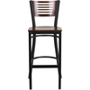 image:imageFlash Furniture HERCULES Series Black Slat Back Metal Restaurant Barstool  Walnut Wood Back amp Seat Pack of 1Walnut Wood BackWalnut Wood SeatBlack Metal Frame