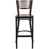 image:imageFlash Furniture HERCULES Series Black Slat Back Metal Restaurant Barstool  Walnut Wood Back amp Seat Pack of 1Walnut Wood BackWalnut Wood SeatBlack Metal Frame