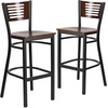 image:imageFlash Furniture HERCULES Series Black Slat Back Metal Restaurant Barstool  Walnut Wood Back amp Seat Pack of 1Walnut Wood BackWalnut Wood SeatBlack Metal Frame